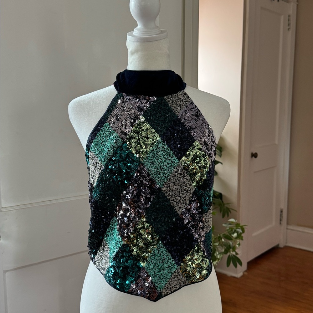 Song of Style Sequin Halter Blouse | bachelorette trip top